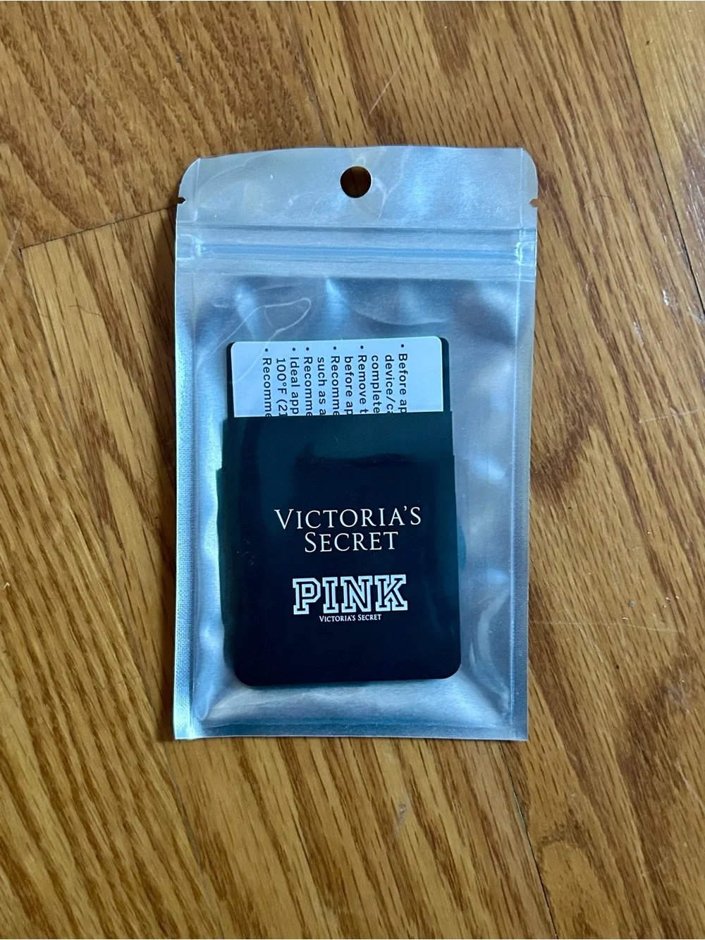 Victoria's Secret PINK Black Silicone Card Sleeve